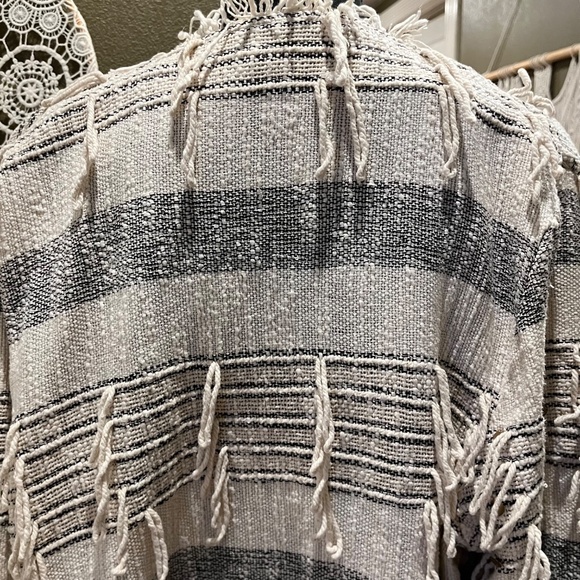 World Market Boho Striped Fringe Open Cardigan – Size L/XL - Picture 8 of 14